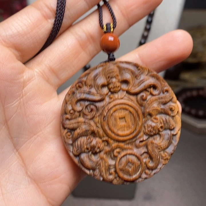 沉香木手串越南芽庄白棋楠玉化吊坠