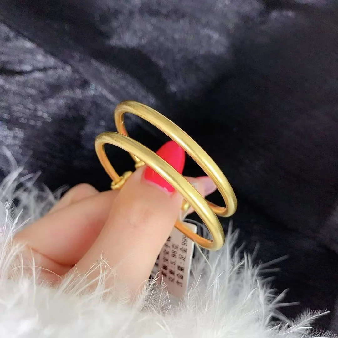 【伟新源】足金999 硬金工艺 素板宝宝推拉手镯（多样性发一）