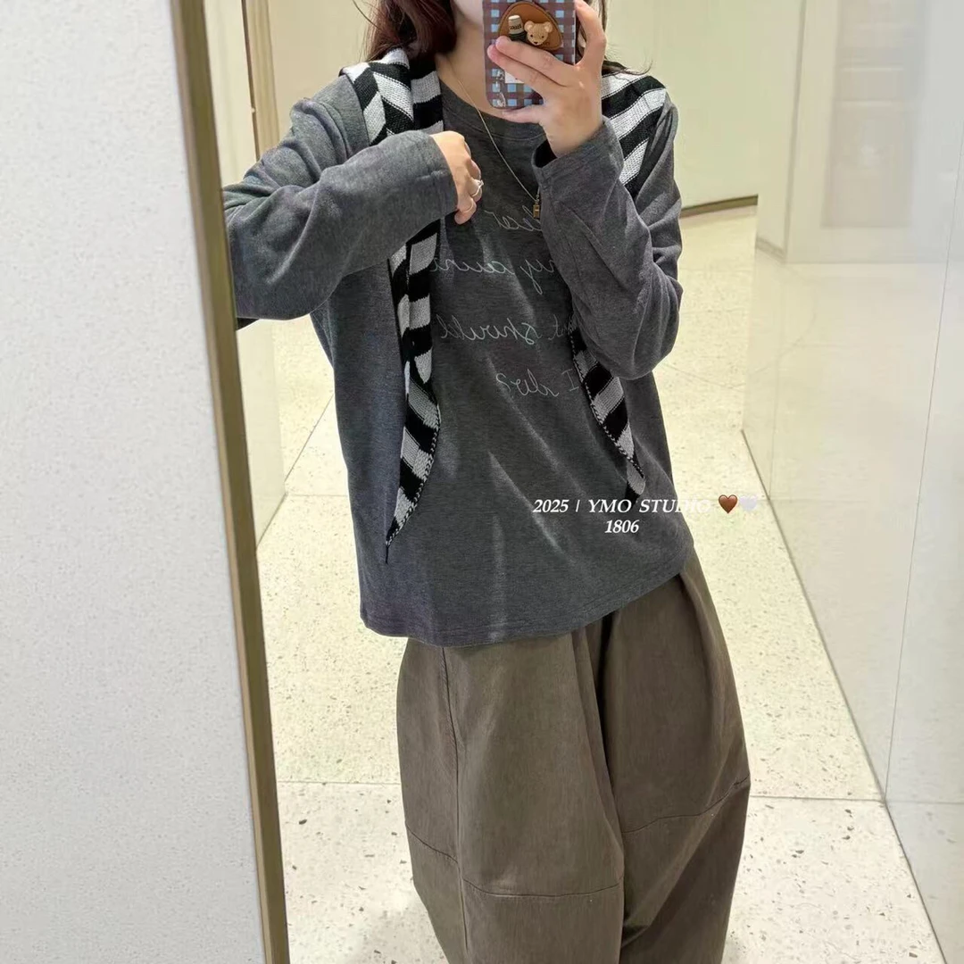1802秋冬季打底新款韩版时尚宽松显瘦百搭休闲长袖T恤女上衣ins潮