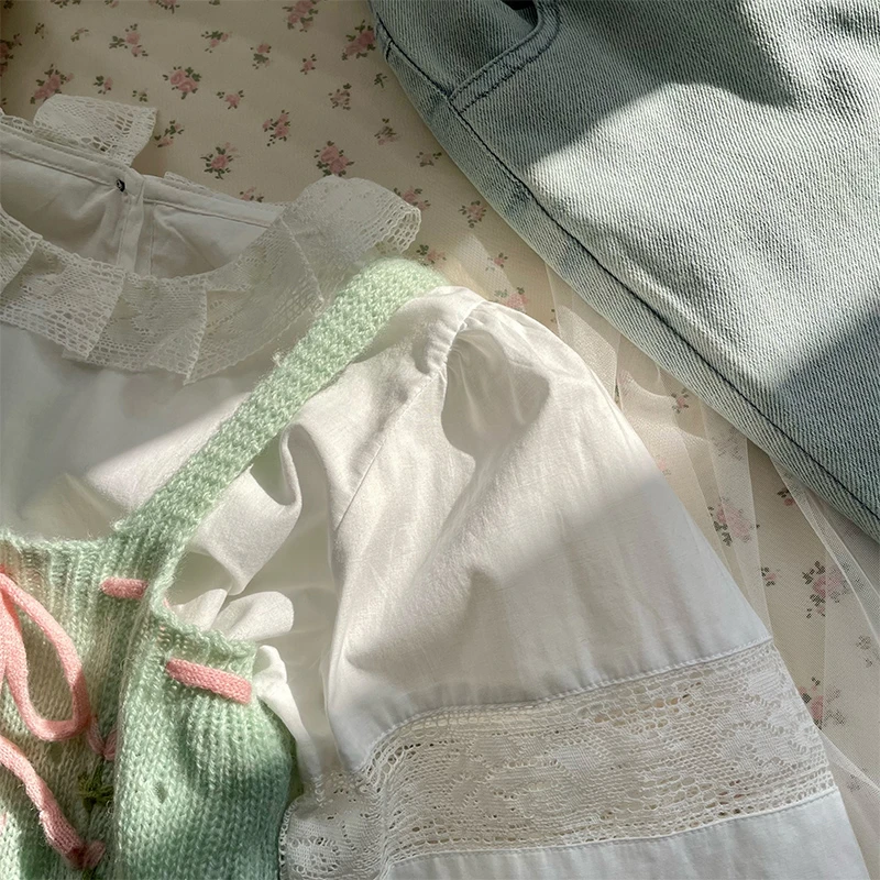 【橘子家】现货~女童袖子拼接衬衫2025春季新款打底衫HS51093