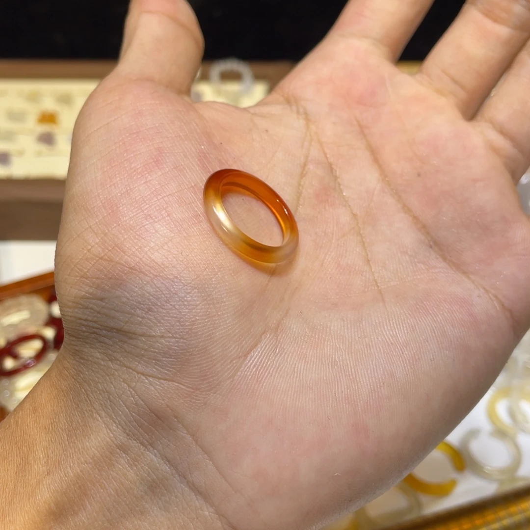 玛瑙/玉髓未镶嵌戒指54号港13