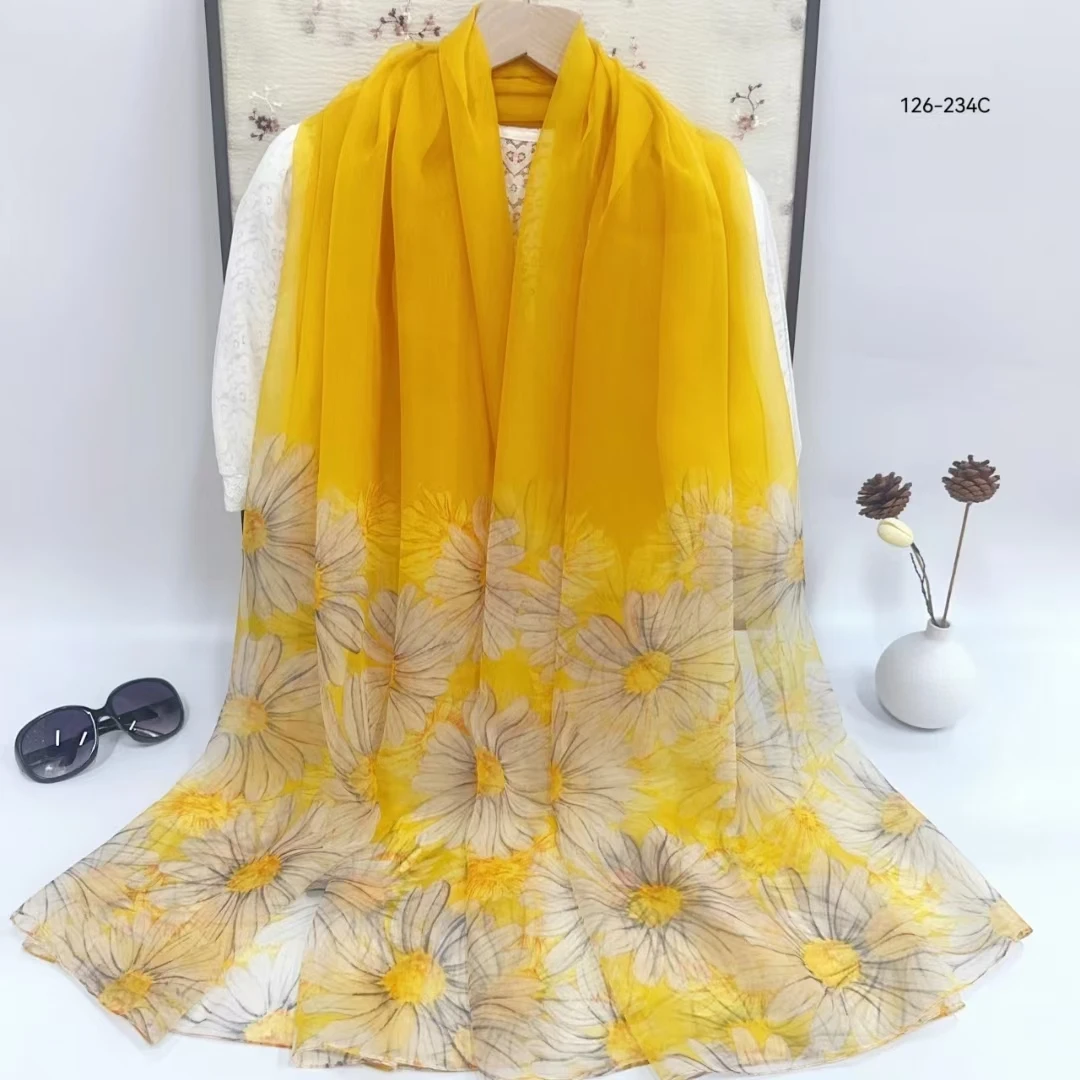 【向阳花】春夏云朵纱180*120长巾披肩外搭洋气高档2025年新款洋气