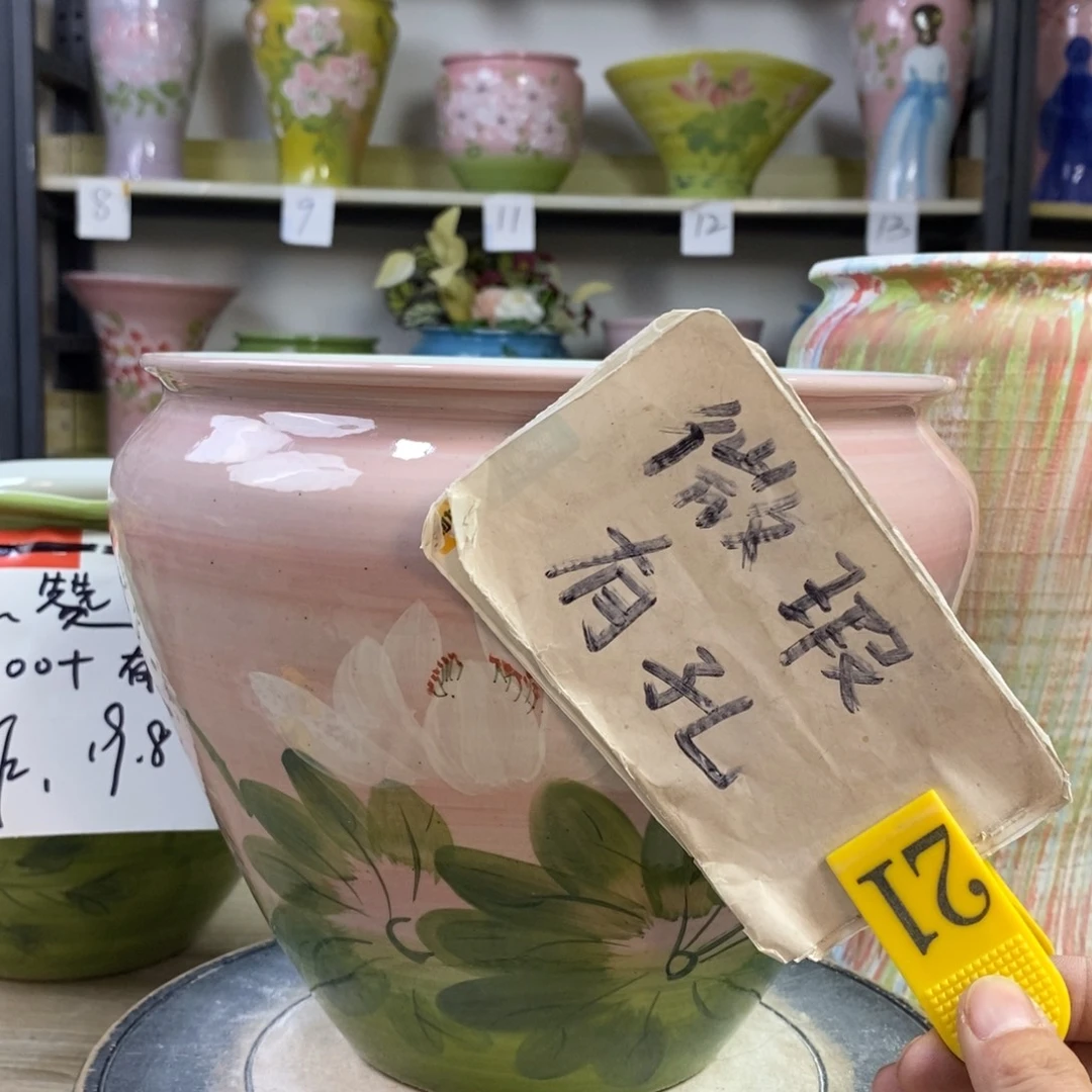 景德镇手工手绘陶瓷花盆