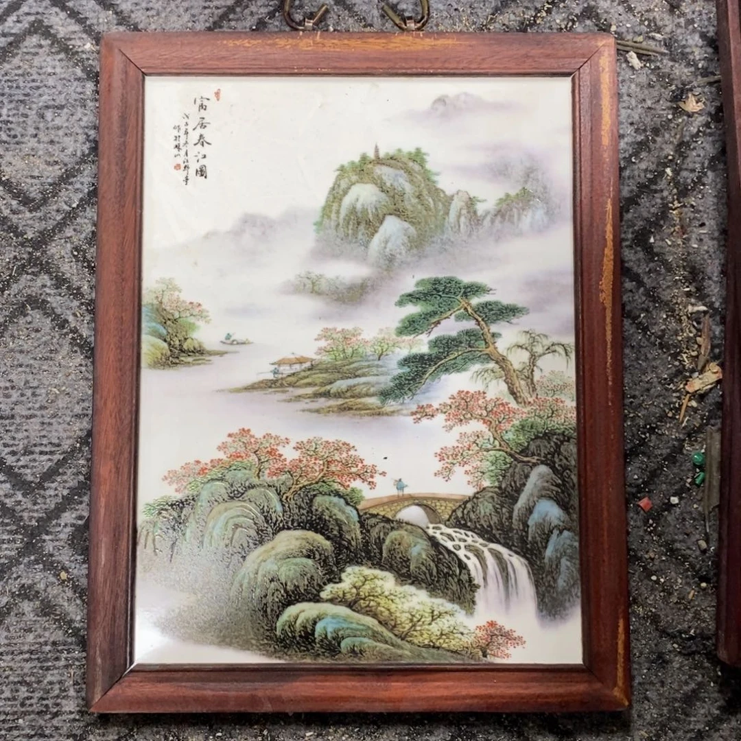 瓷37*28 景德镇瓷板画柴窑烧制