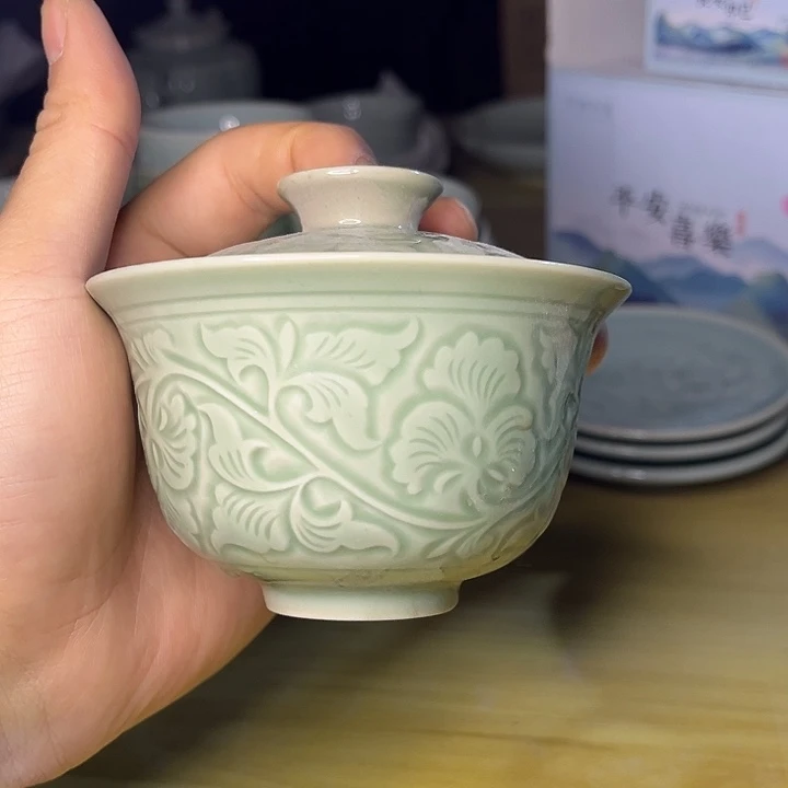 微瑕老货牡丹盖碗 2 才