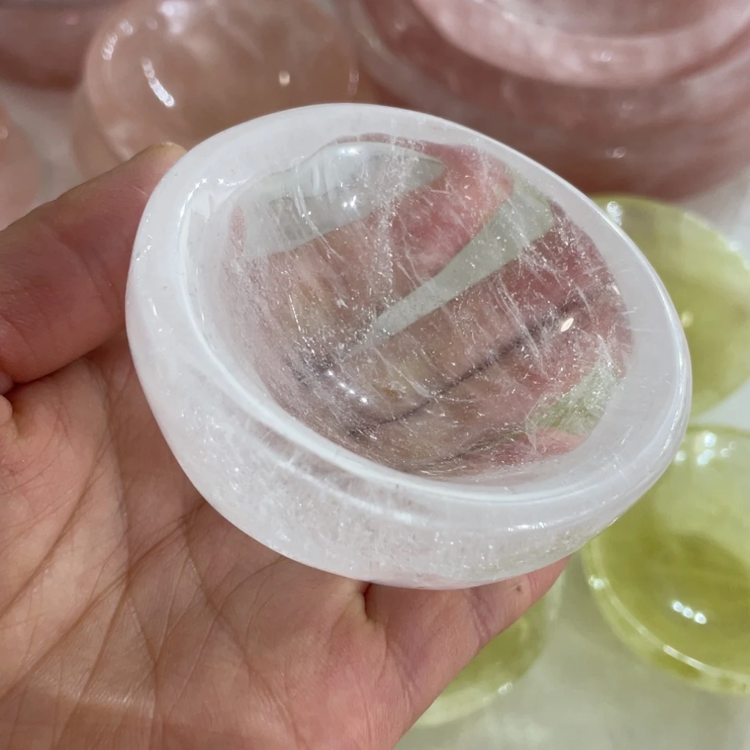 水晶摆件摆件未镶嵌莲**心