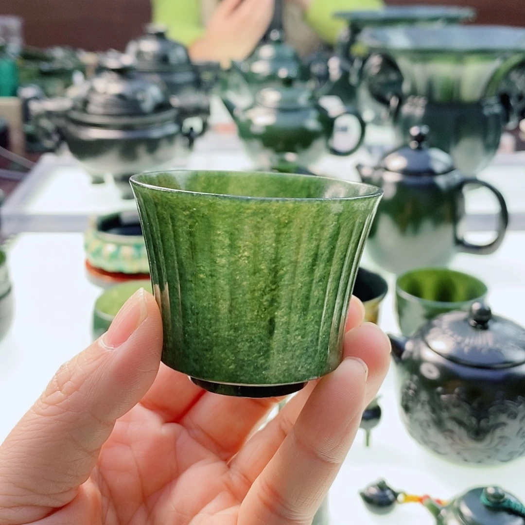 和田玉（青玉）摆件未镶嵌微瑕