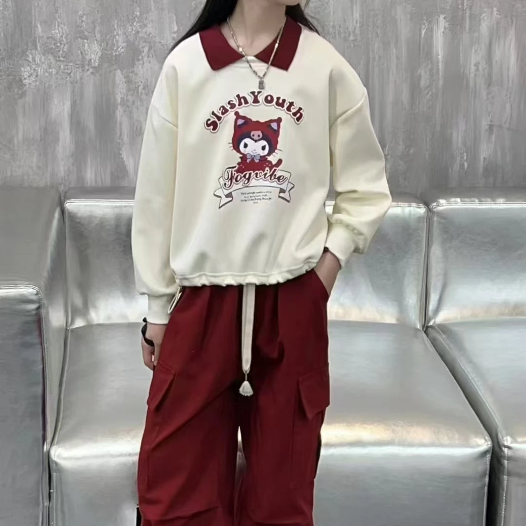 春秋卡通动漫常规女套头套装