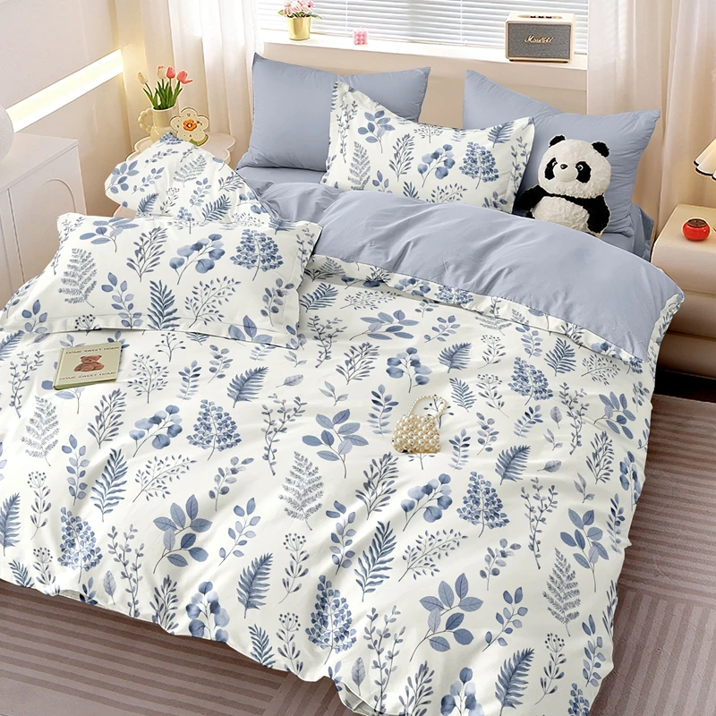【四季通用四件套-小青花】亲肤透气四件套床上用品被套家用四件套