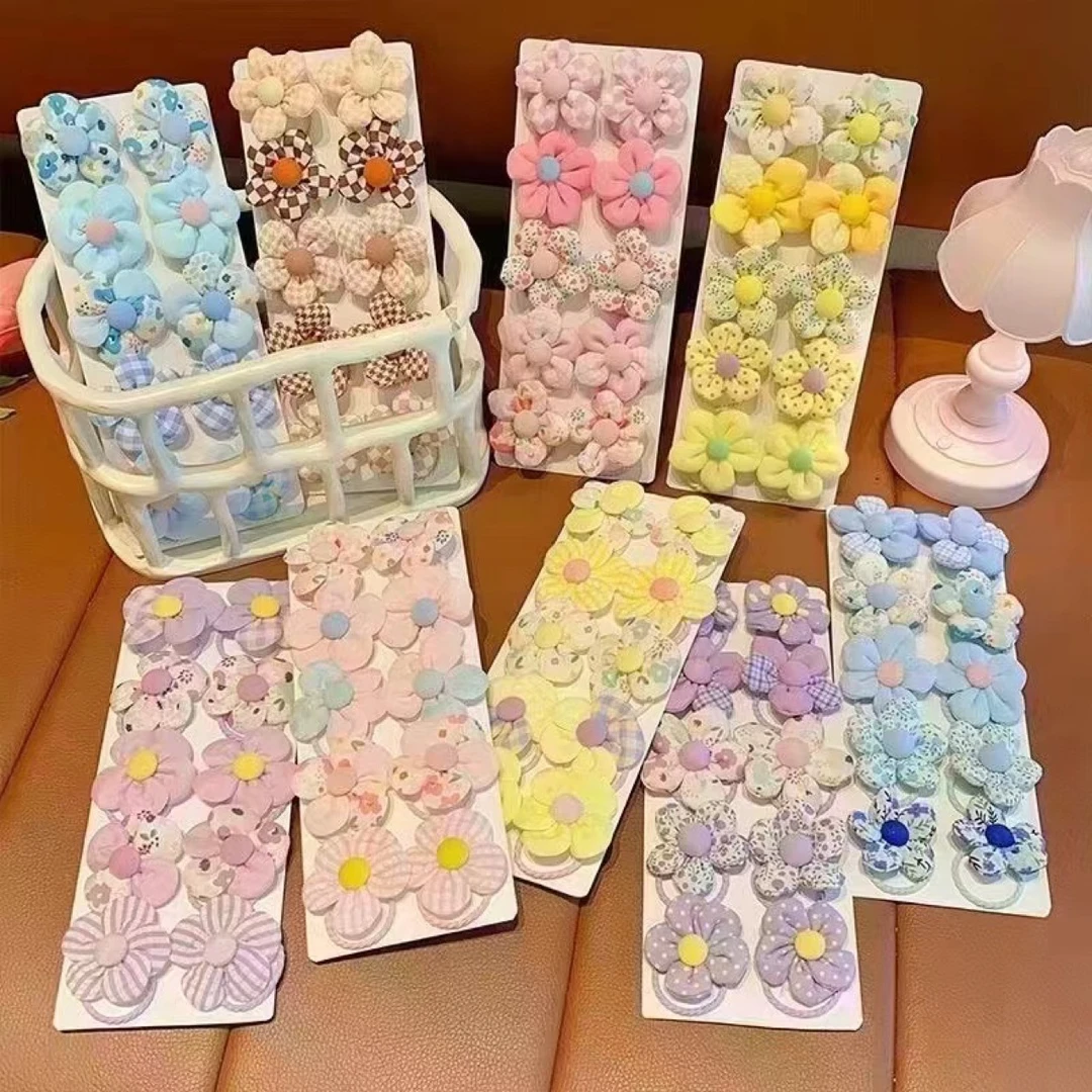 儿童花朵发圈高颜值不伤发橡皮筋小女孩扎头发弹性好头绳女童礼物