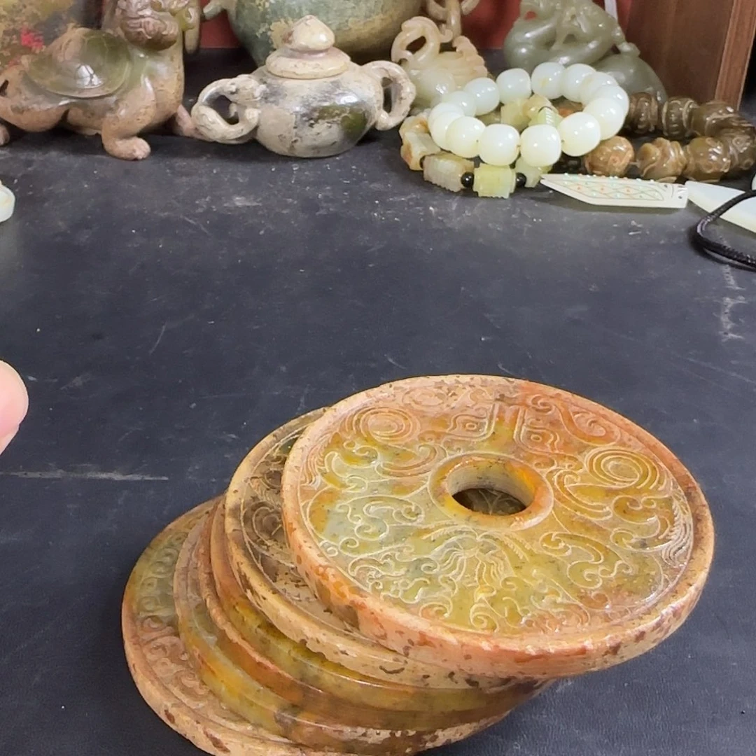 和田玉未镶嵌挂件一*