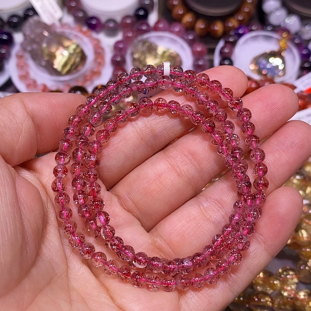 未镶嵌手链水晶金草莓4.8