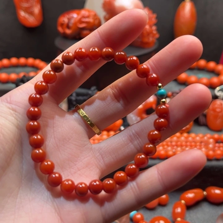 南红玛瑙合金南红玛瑙手串6➕111111