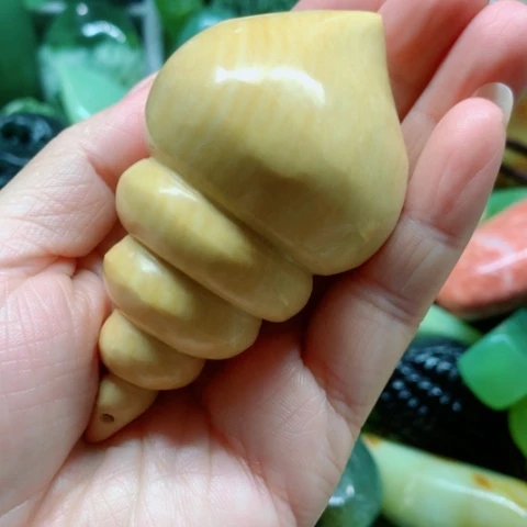 蛇纹石玉未镶嵌手把件