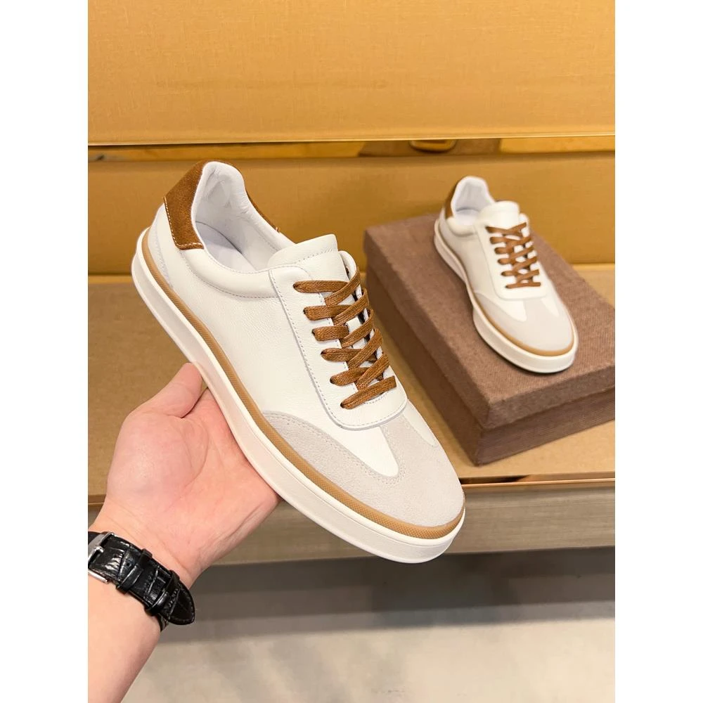 轻奢春季韩版男款板鞋男潮牌英伦时尚真皮潮流厚底小白鞋休闲男鞋