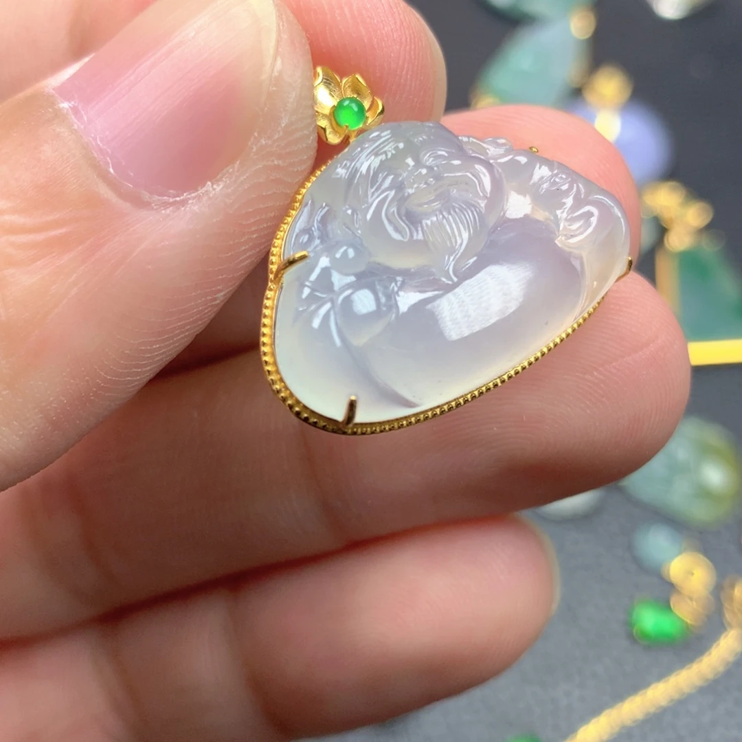【闪购商品】颈饰18K金镶嵌翡翠翡翠