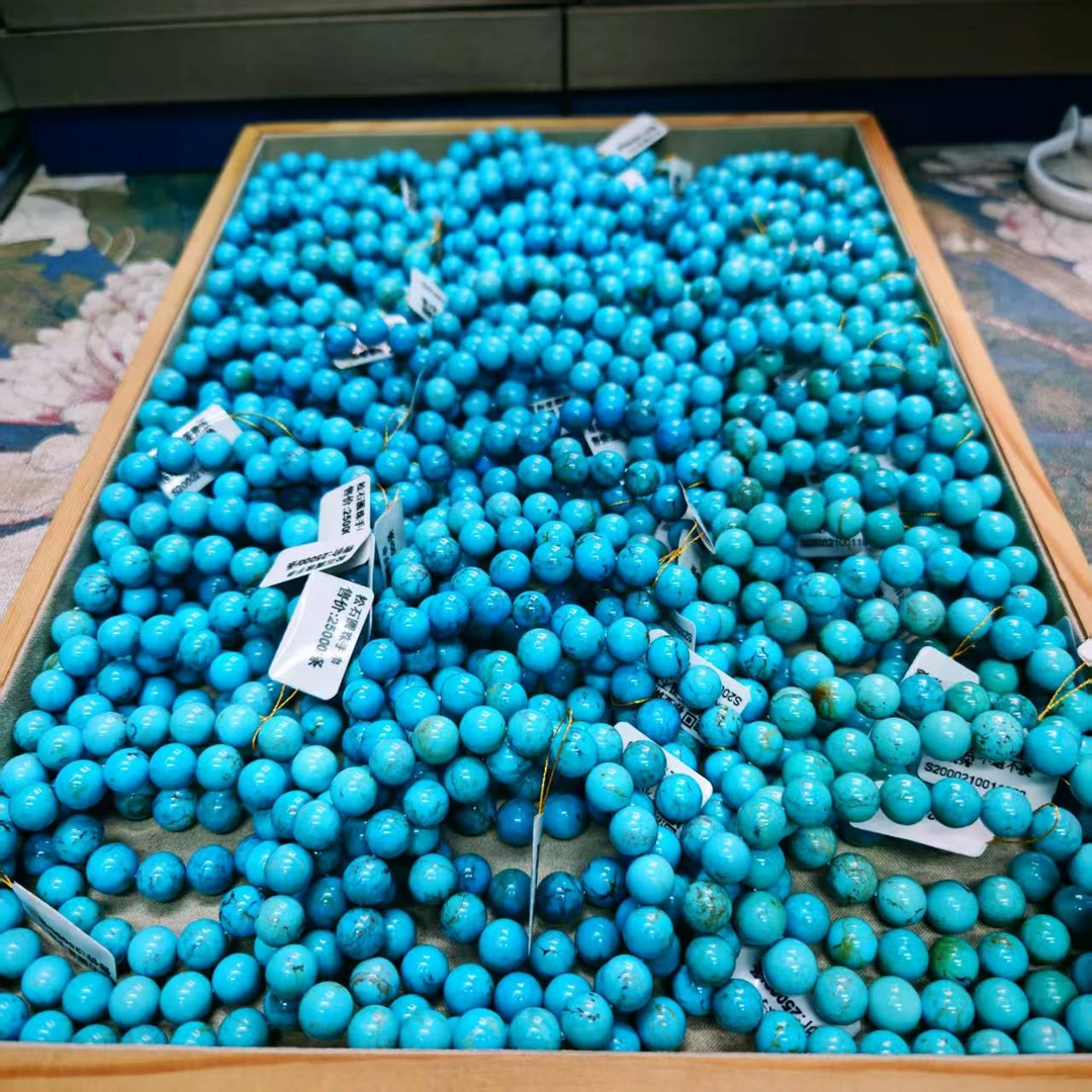 【珺笙珠宝】绿松石圆珠手串  多样性发其一S2000210011070