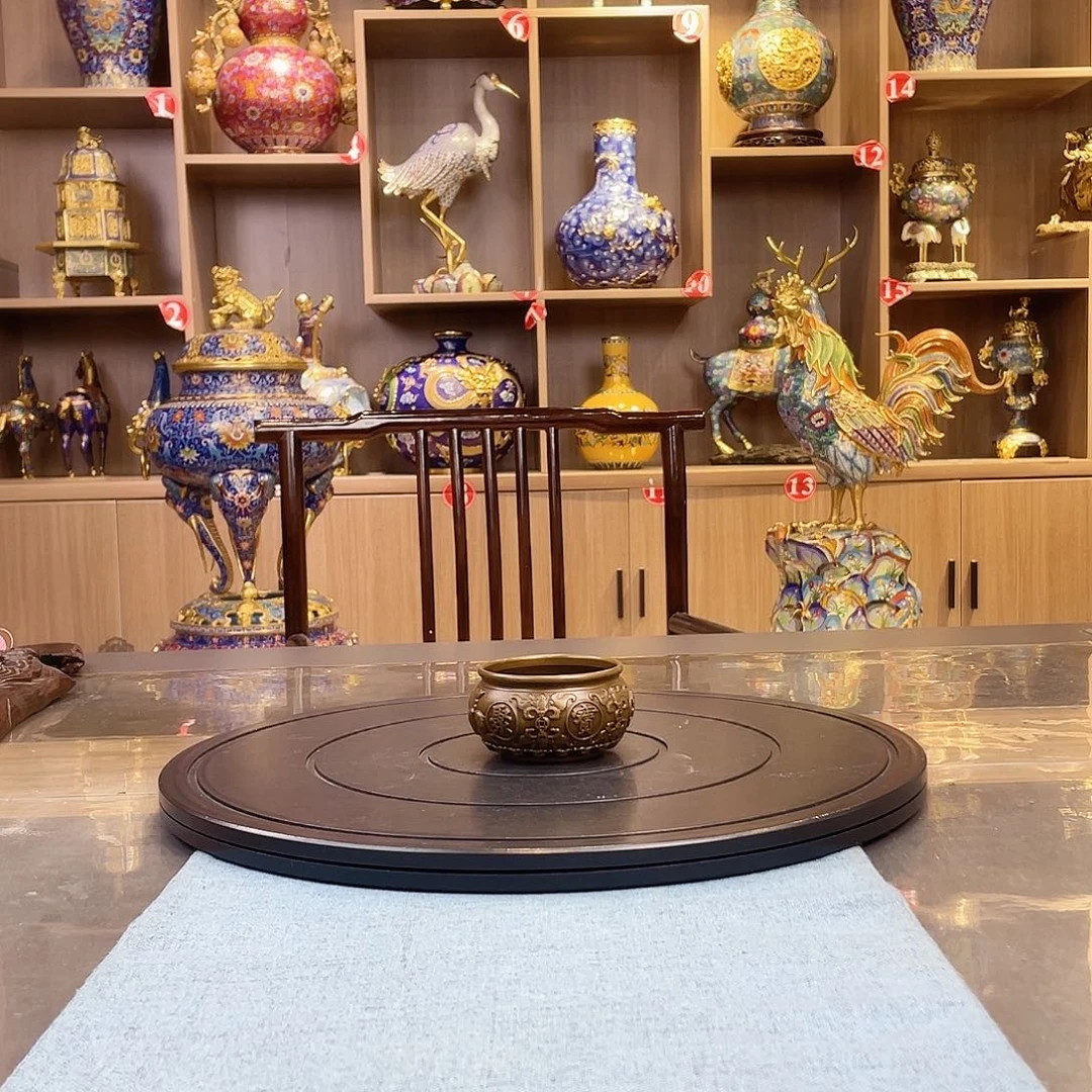 有机玻璃飞***横黄铜 烟灰缸 聚宝盆