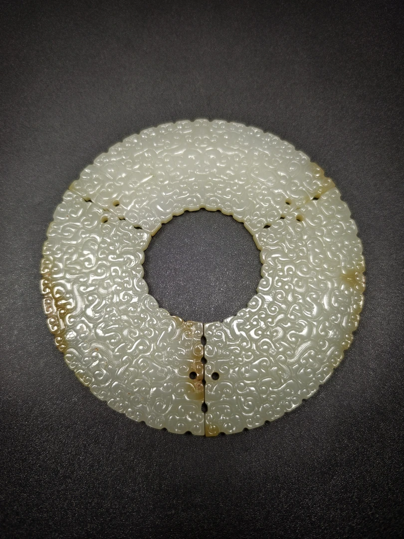 和田玉 三联璜 玉壁