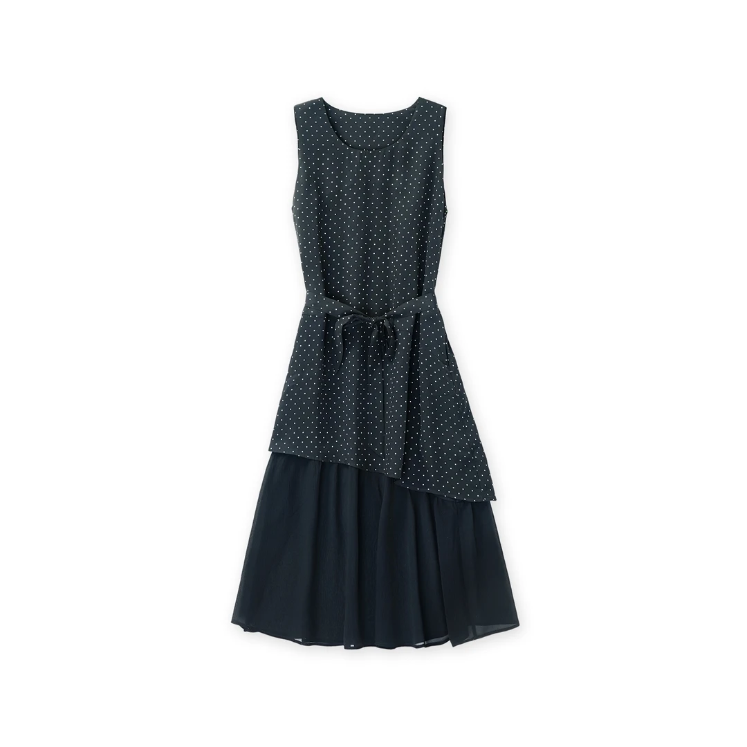 【周渔】（左谜）新款桑蚕丝连衣裙YJHY-H962705