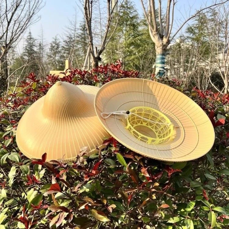 海南斗笠帽防水斗笠帽遮雨户外男女通用四季可戴田园劳动大檐