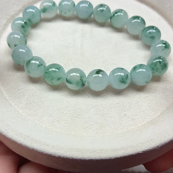 翡翠未镶嵌手链天然缅甸翡翠A货卡10