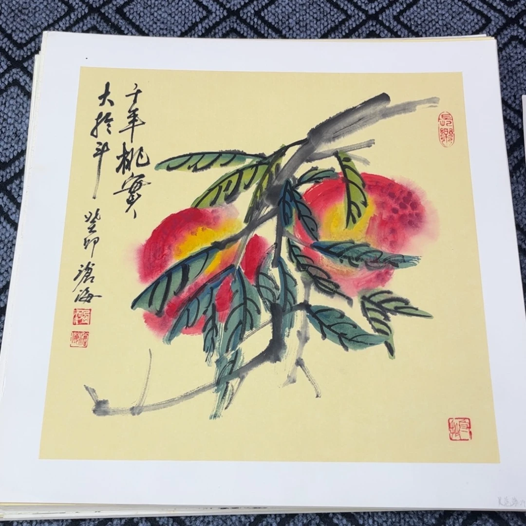 国画三尺斗方花鸟