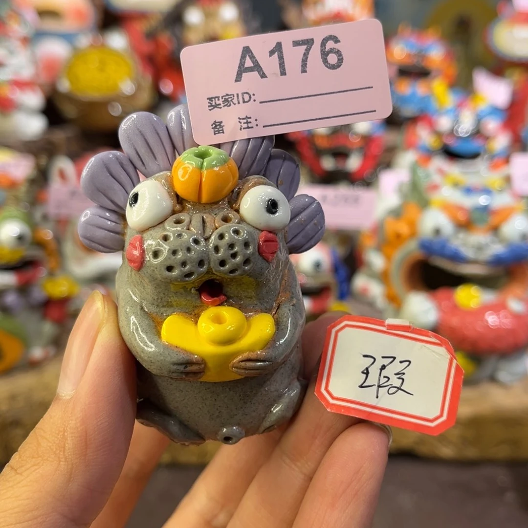 泥塑纯手工茶宠摆件