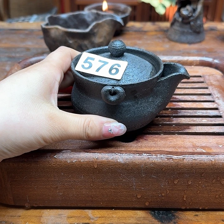 纯手工制作粗陶茶具