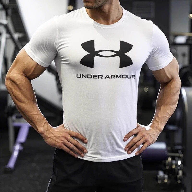 UA安德玛男子训练健身运动休闲透气舒适针织圆领T恤秋季吸汗半袖