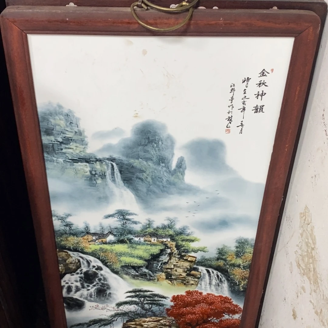 瓷86*46*1景德镇瓷板画柴窑烧制
