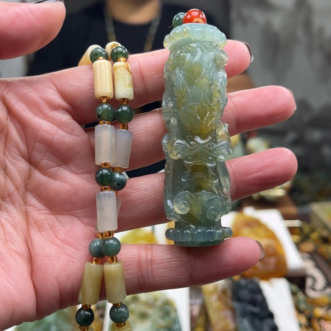 岫玉未镶嵌挂件挂件