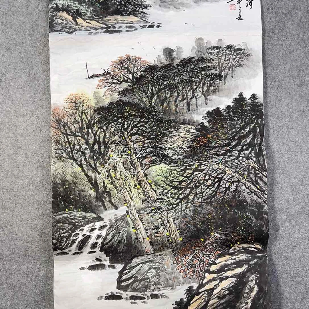 国画892 花鸟在此鸣叫时还要一