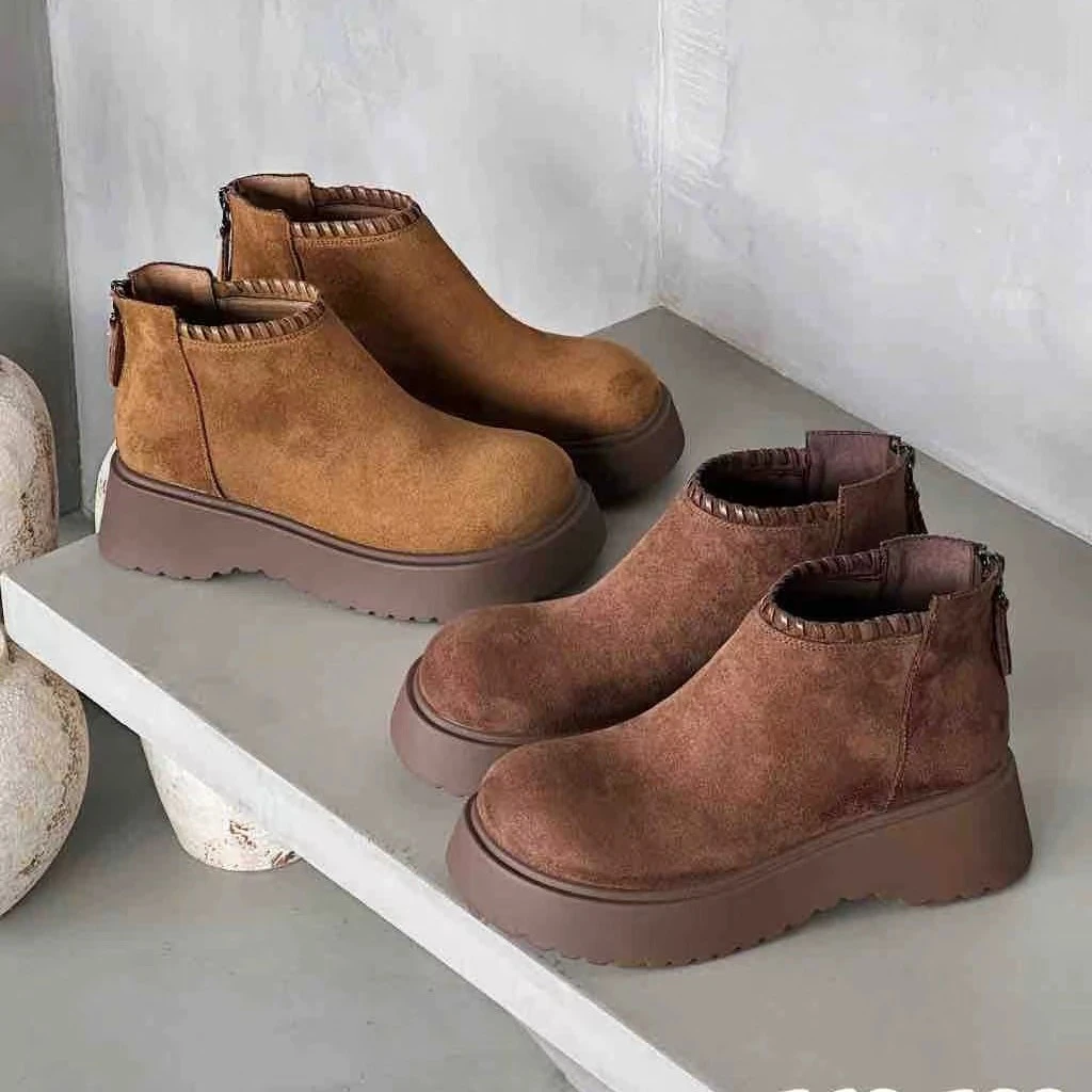 厚底勃肯鞋里加薄绒