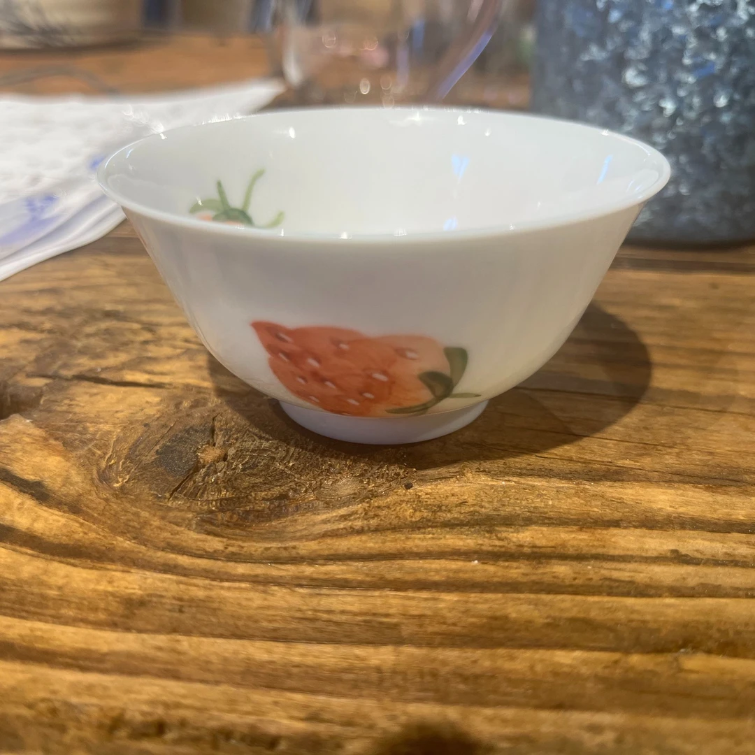 【静姐小院】正春堂五彩草莓薄胎阔口杯（WC20250609002）