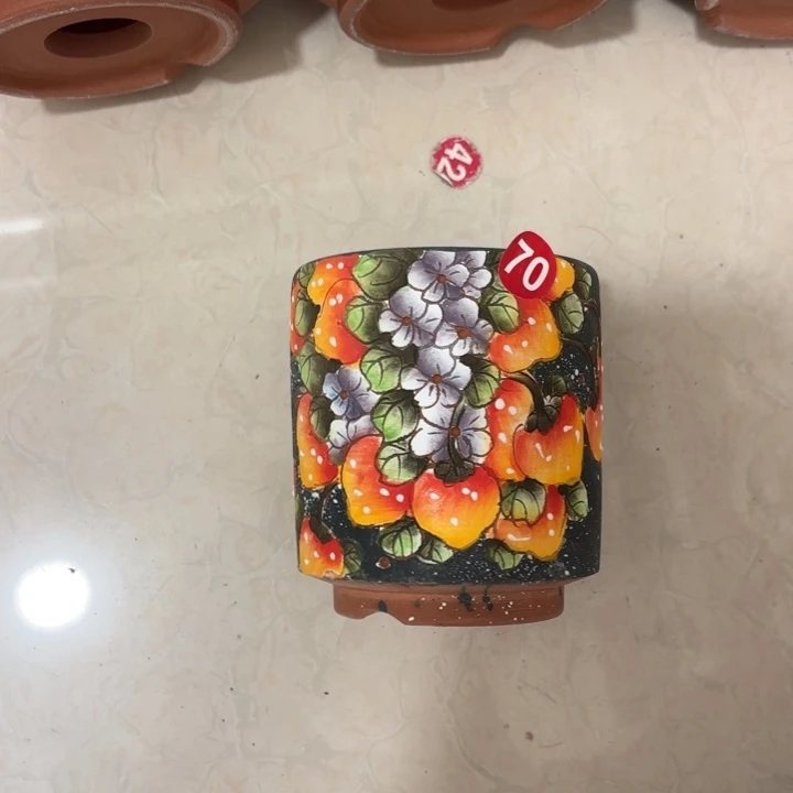 暧***)景德镇手绘花盆陶瓷