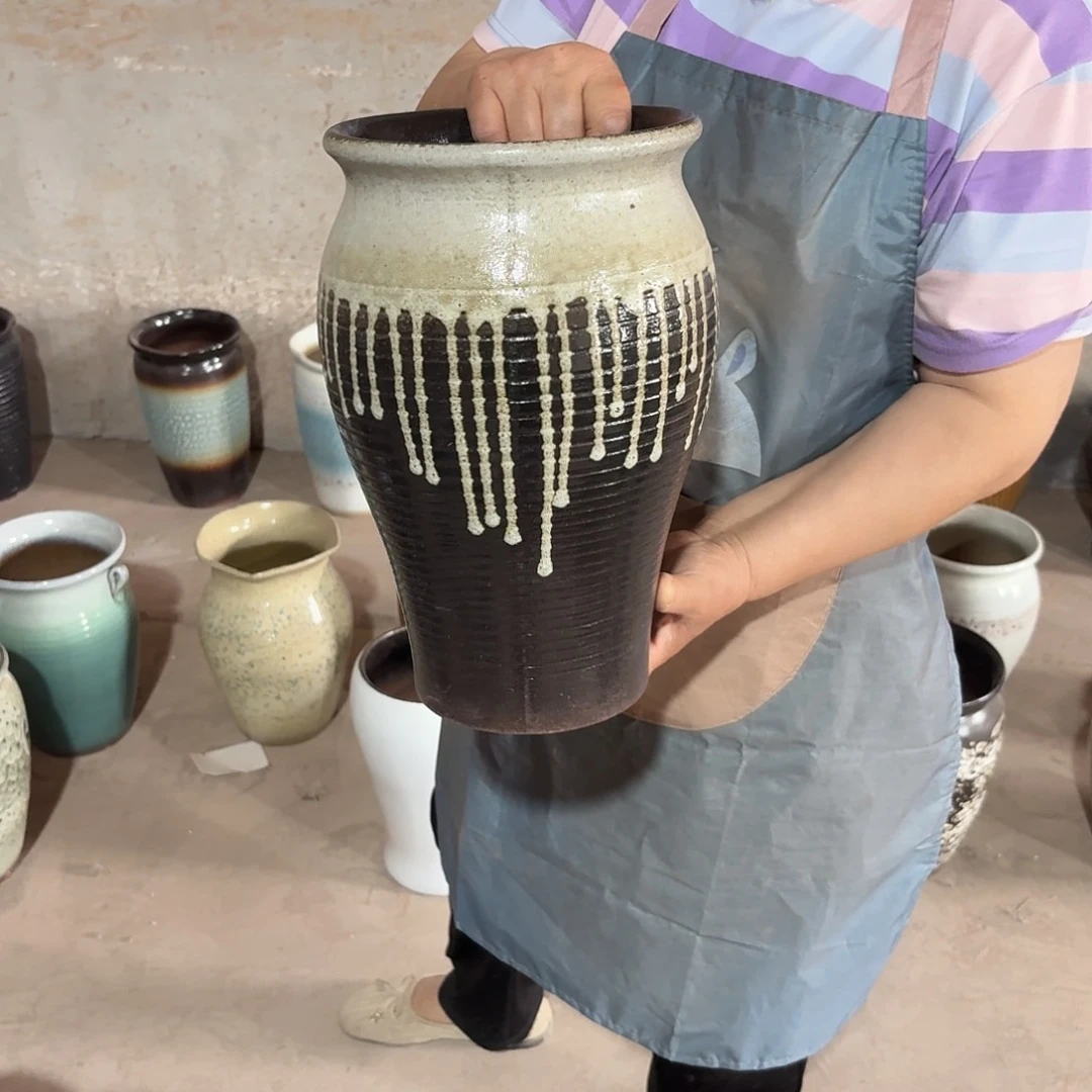 紫砂花盆口20高32一个