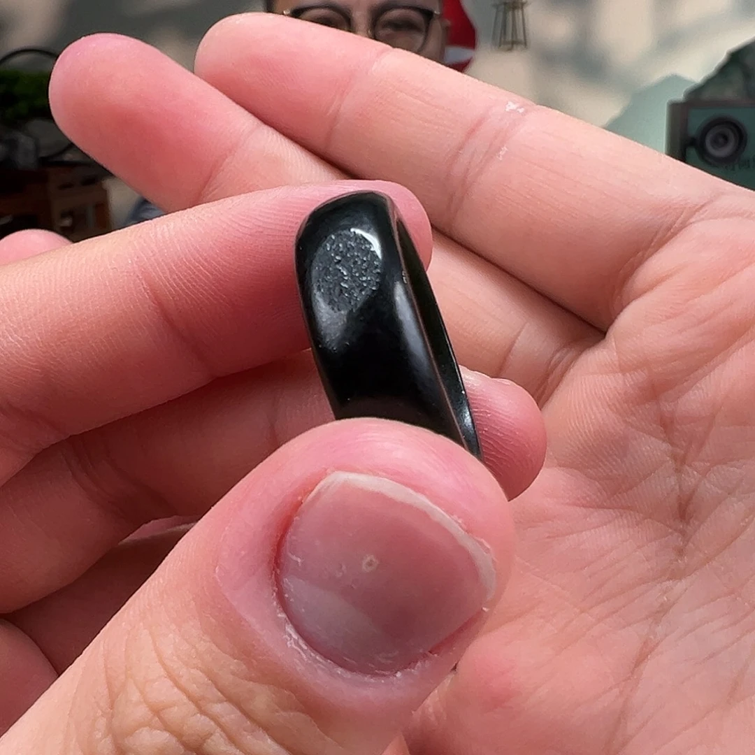 和田玉未镶嵌手链黑青戒圈19-21