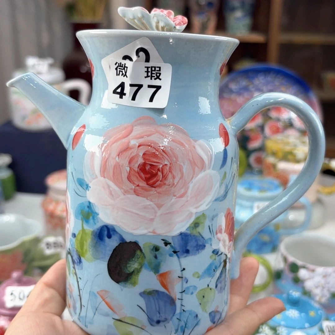 景德镇手绘高温釉下彩陶瓷茶具