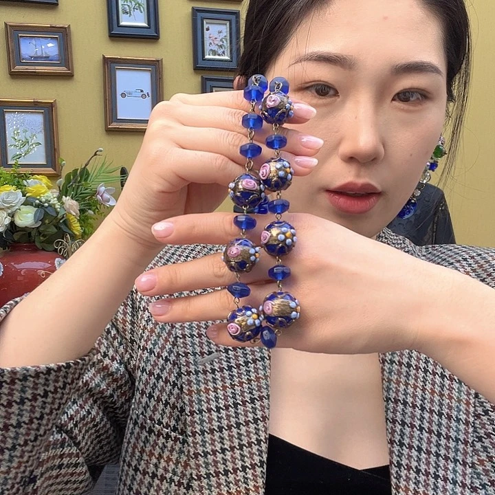 琉璃颈饰柔**月编号366 项链