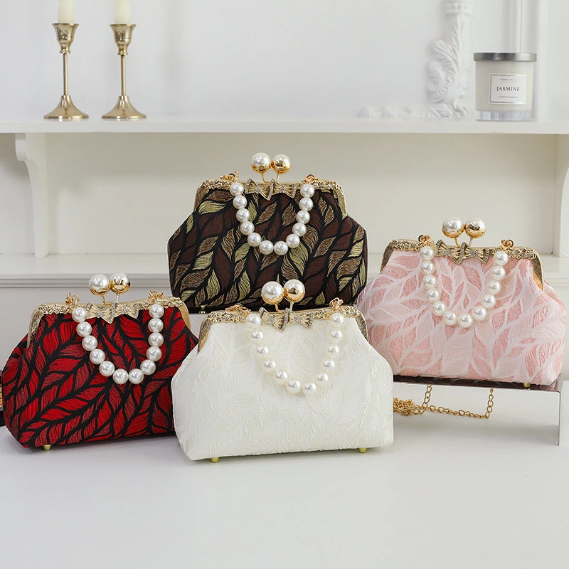 【树叶羽毛-蝴蝶结】新中国国风旗袍马面裙搭配手提斜挎包百搭