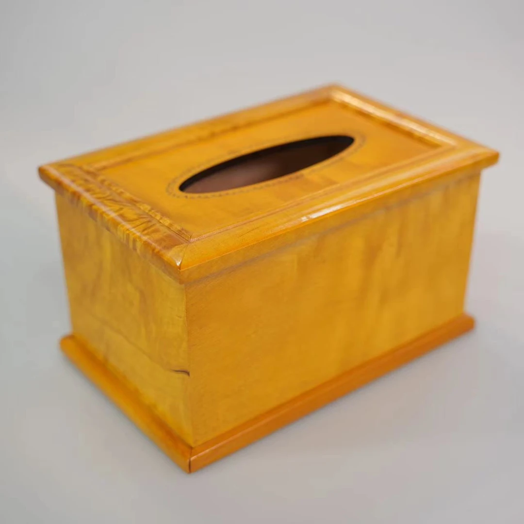 金丝楠手工素面纸巾盒  尺寸：19*12*11cm XT709