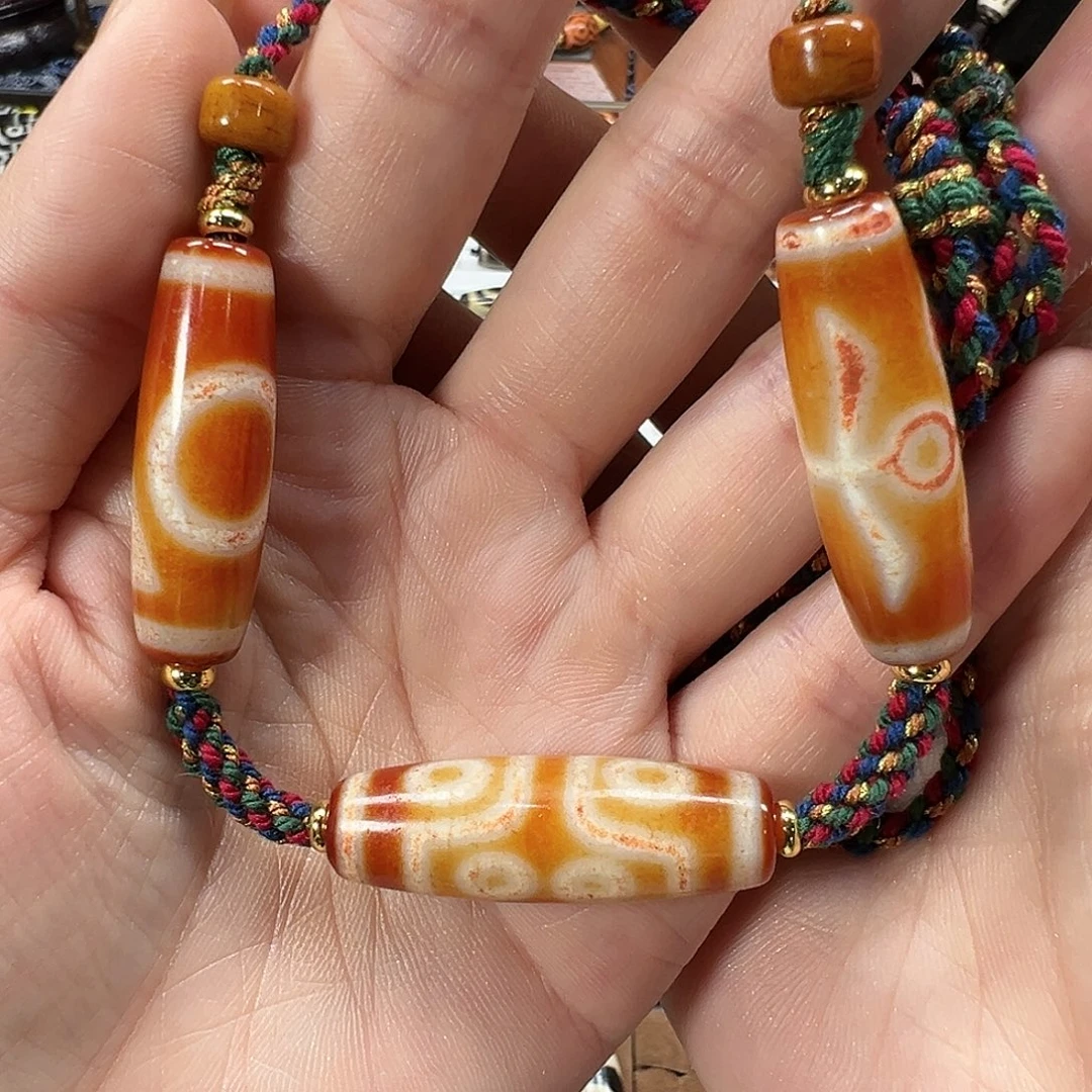 玛瑙/玉髓未镶嵌珠宝半成品行运红白料套链