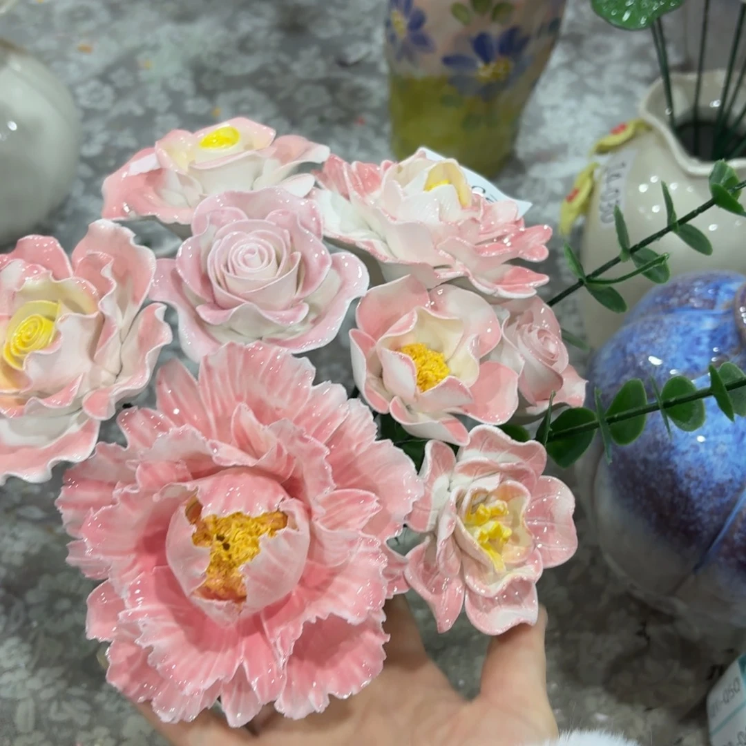 123 陶瓷花拍满20元发货退款要拉黑