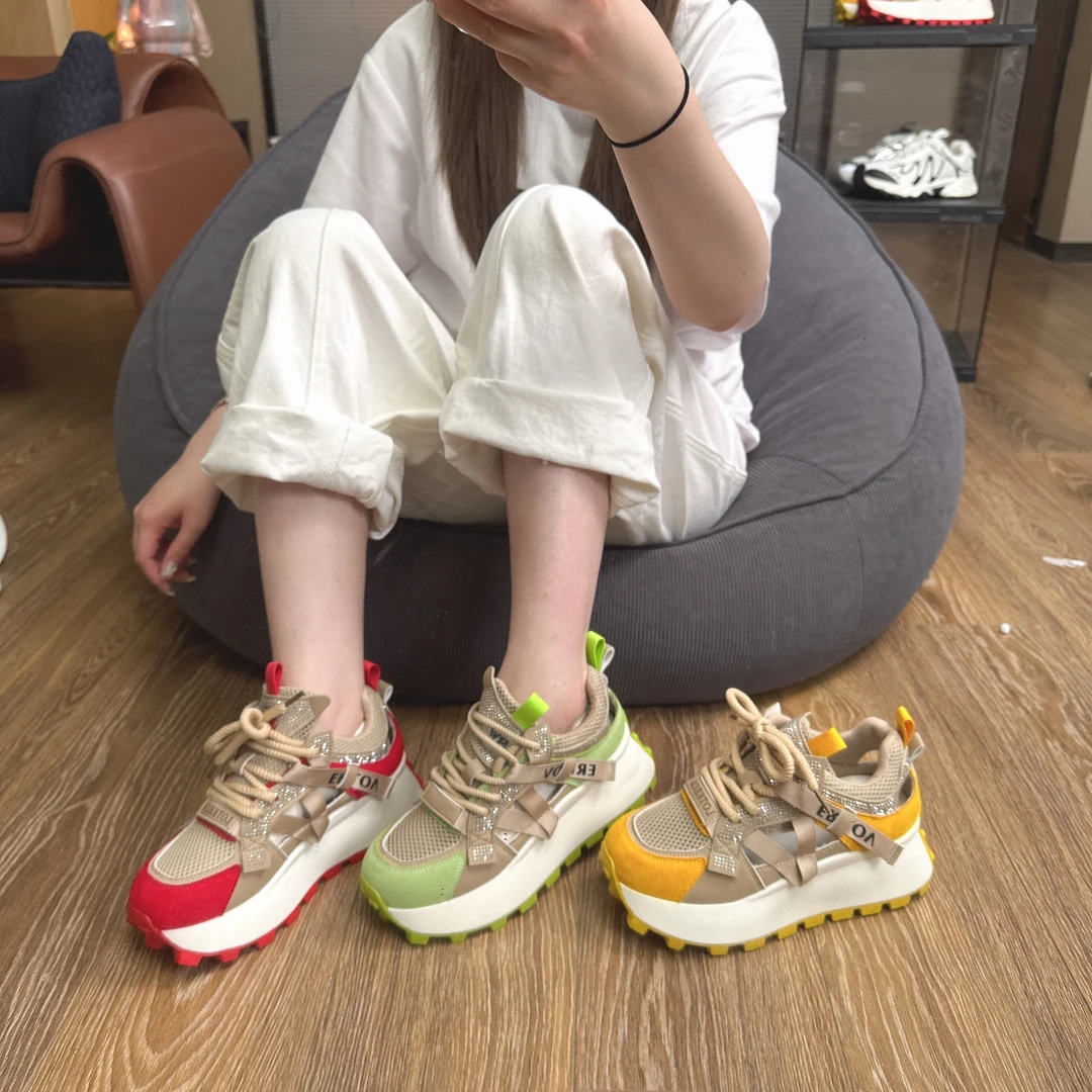 【妮妮】厚底阿甘鞋女2025新款夏季薄款透气网面鞋流行的老爹鞋