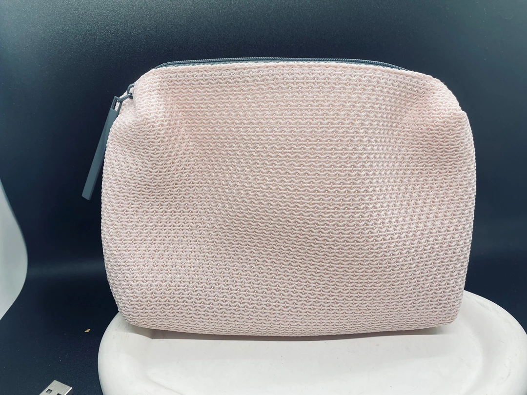 [小兰】K1粉嫩少女心纯色肩包零钱包编织米色粉色化妆包手包手拿包