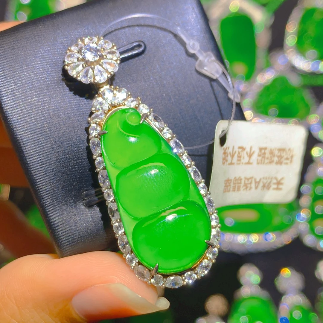 翡翠银S925镶嵌颈饰