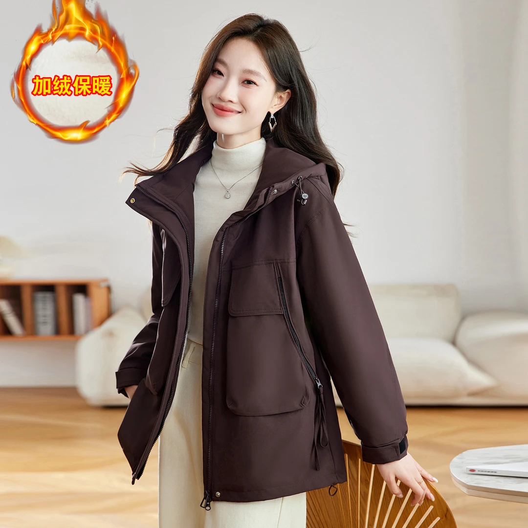 加绒派克棉服女中长款2025冬季新款宽松连帽加厚保暖棉衣棉袄外套
