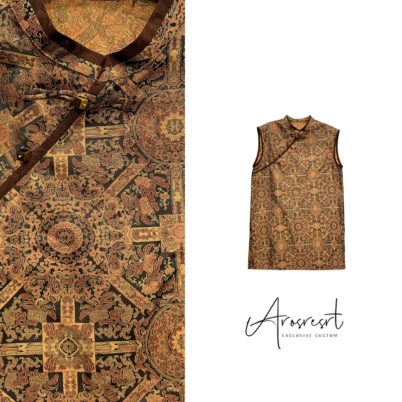 【紫鸾八达运】春夏国潮新中式国风圆领复古上衣