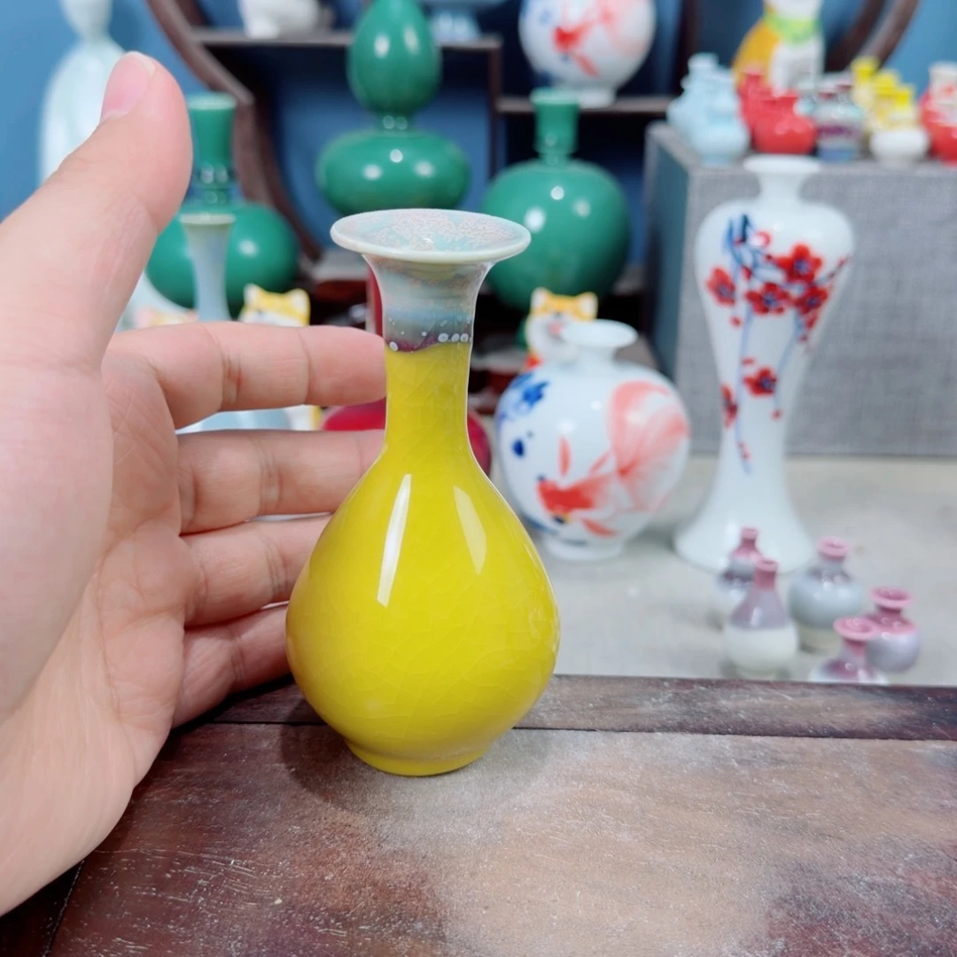 陶瓷手工小花器摆件